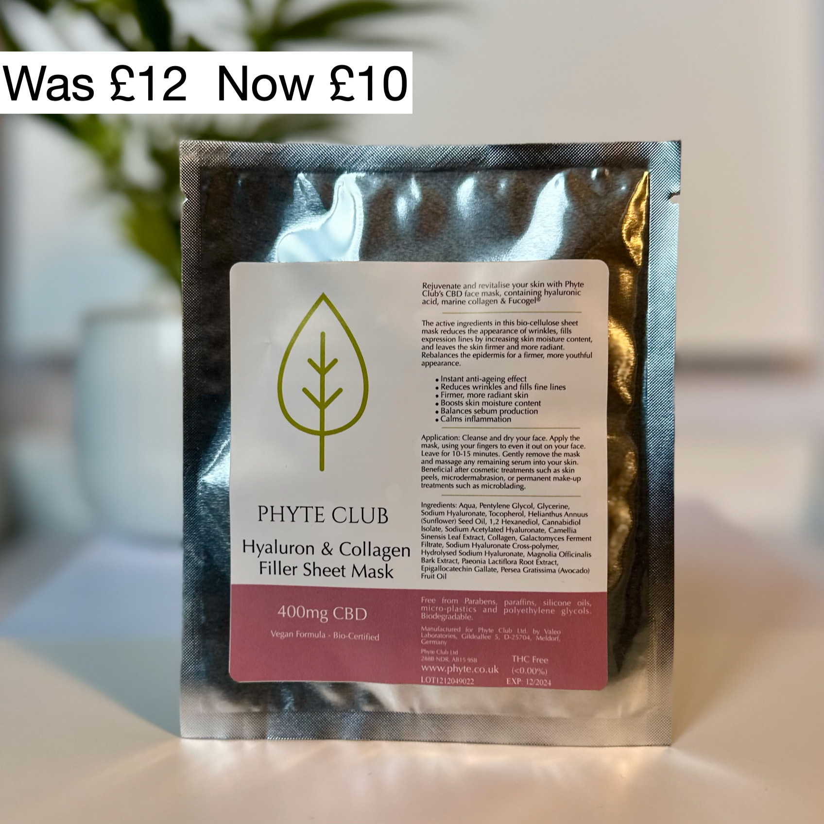 Hyaluron and Collagen Filler Sheet Facemask